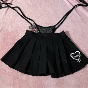 brand new omighty rhinestone thong tennis skirt!!